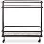 2_Uttermost 34" Wide Bronze Bar Cart