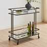 1_Uttermost 34" Wide Bronze Bar Cart