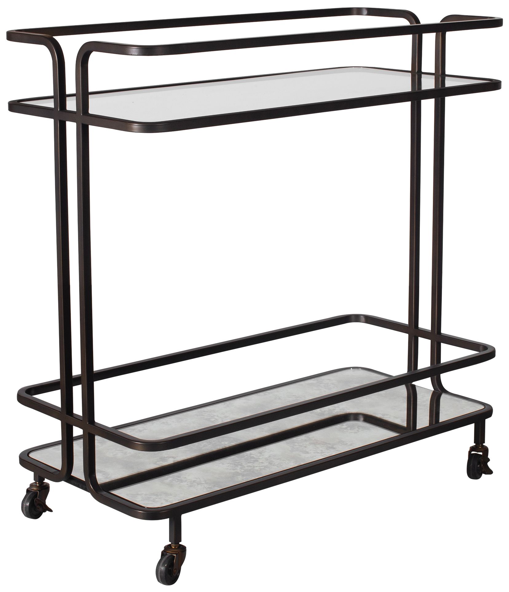 Image 4 Uttermost 34" Wide Bronze Bar Cart more views