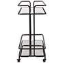 5_Uttermost 34" Wide Bronze Bar Cart more views