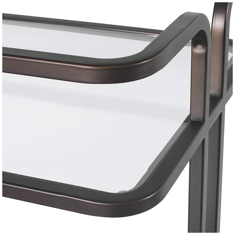 Image 6 Uttermost 34" Wide Bronze Bar Cart more views