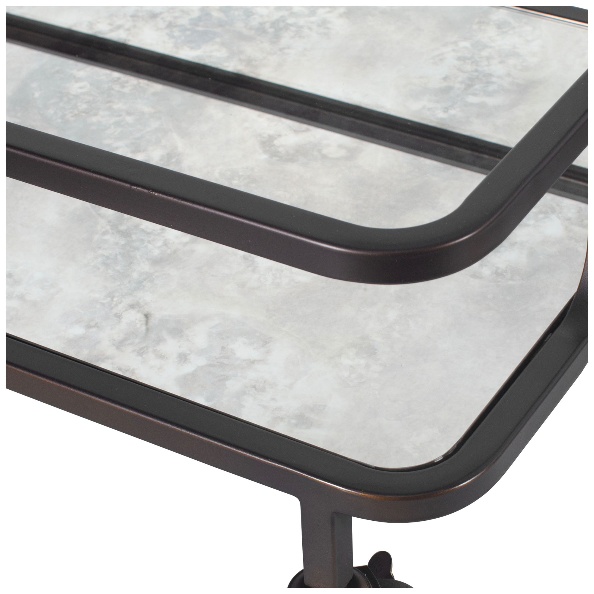 Image 7 Uttermost 34" Wide Bronze Bar Cart more views