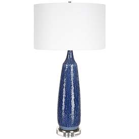 Image2 of Uttermost 36 1/4" Newport Blue Tall Ceramic Table Lamp