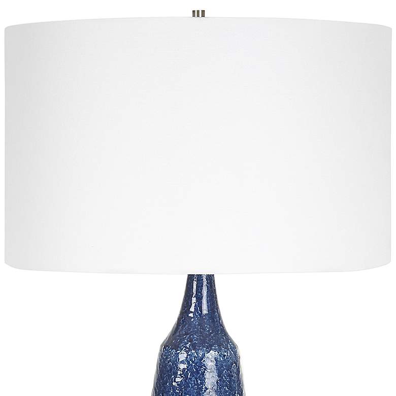 Image 3 Uttermost 36 1/4 inch Newport Blue Tall Ceramic Table Lamp more views