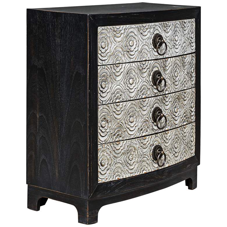 Image 1 Uttermost 36 inch Wide Ramila Rubbed Black Accent Chest