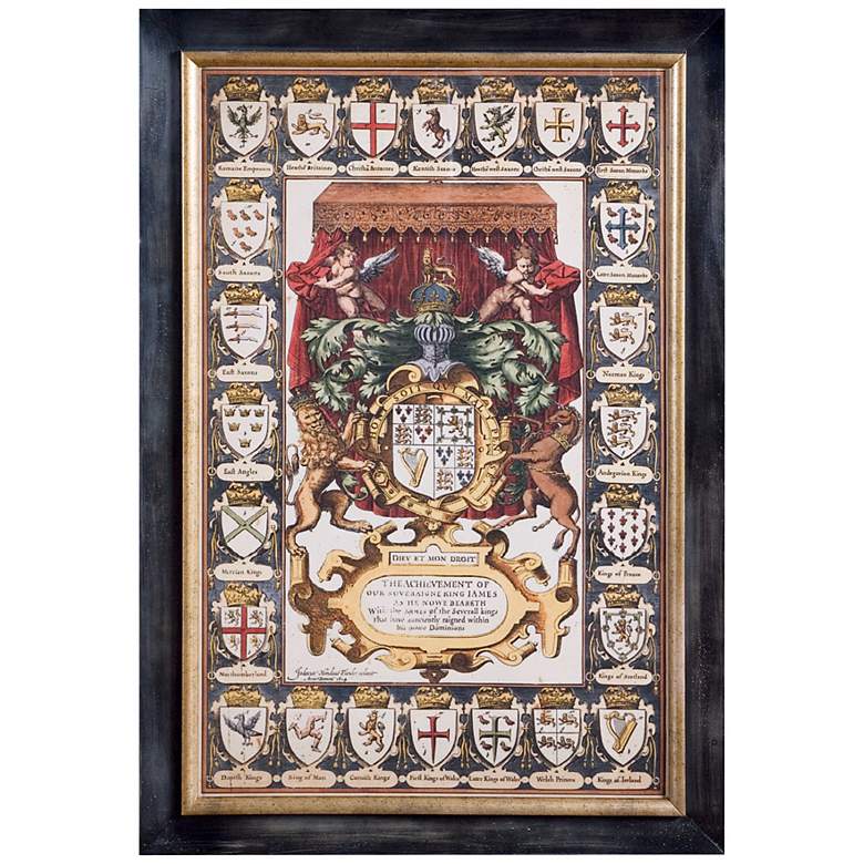 Image 1 Uttermost 43 3/4 inch High Arms of Kings Framed Wall Art