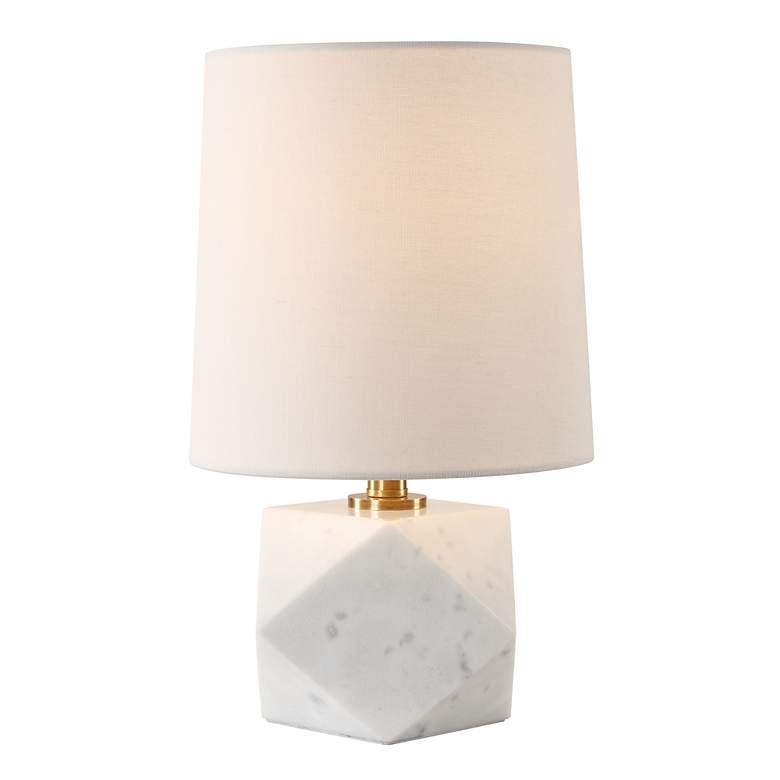 Image 3 Uttermost A Cut Above 15"H White Marble Accent Table Lamp