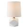 Uttermost A Cut Above 15"H White Marble Accent Table Lamp