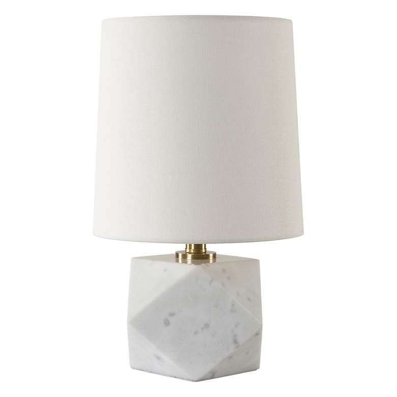 Image 5 Uttermost A Cut Above 15"H White Marble Accent Table Lamp more views