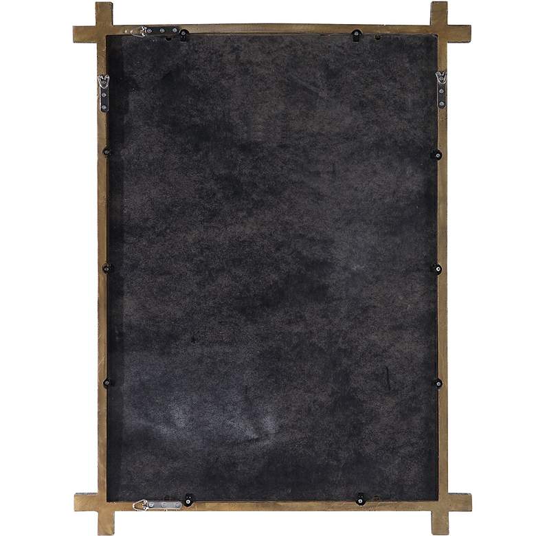 Image 6 Uttermost Abanu 30" x 39.75" Rustic Gold Ribbed Frame Wall Mirror more views