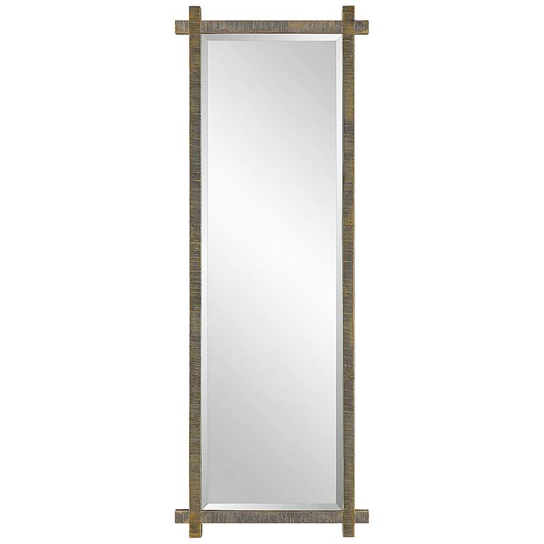 Image 1 Uttermost Abanu Ribbed Gold Dressing Mirror