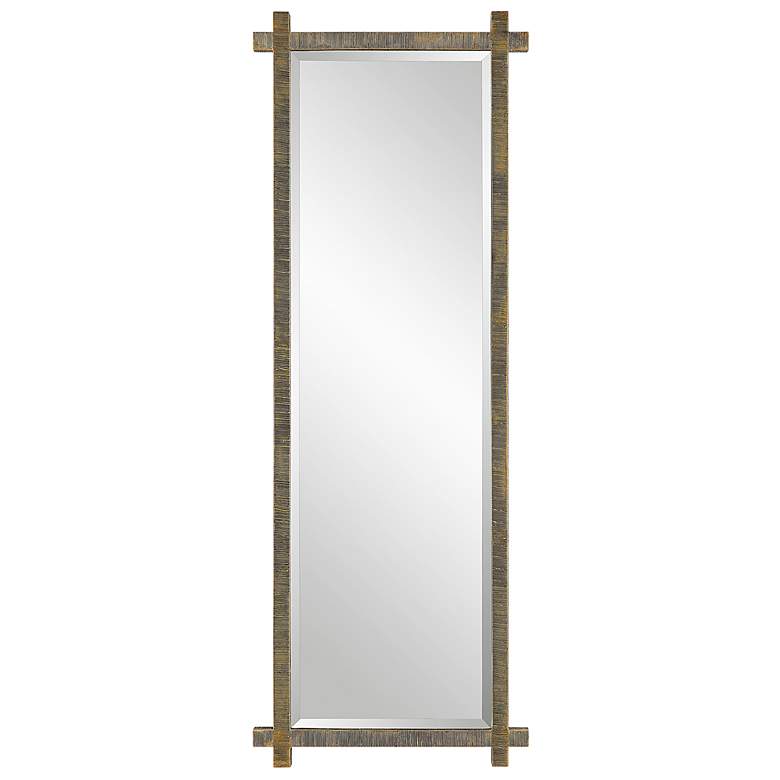 Image 1 Uttermost Abanu Ribbed Gold Dressing Mirror