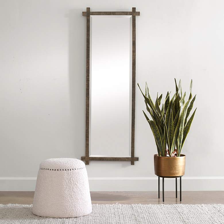 Image 5 Uttermost Abanu Ribbed Gold Dressing Mirror more views