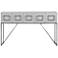 Uttermost Abaya 54" Wide White and Light Gray Console Table