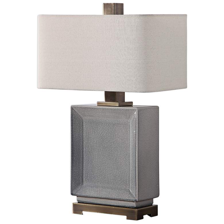 Uttermost Abbot Crackled Gray Glaze Ceramic Table Lamp more views