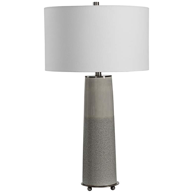 Image 2 Uttermost Abdel 30 3/4" Light Gray Glaze Ceramic Table Lamp