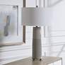Uttermost Abdel 30 3/4" Light Gray Glaze Ceramic Table Lamp