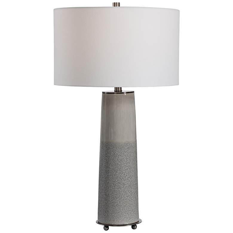 Image 6 Uttermost Abdel 30 3/4" Light Gray Glaze Ceramic Table Lamp more views