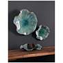 Uttermost Abella Sea Blue 3-Piece Ceramic Flower Set