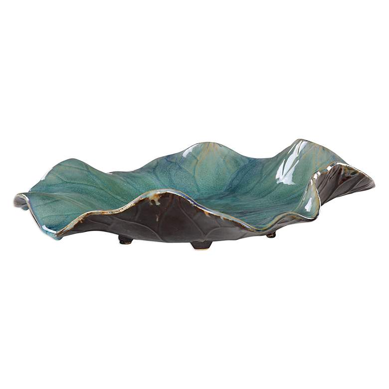 Image 6 Uttermost Abella Sea Blue 3-Piece Ceramic Flower Set more views