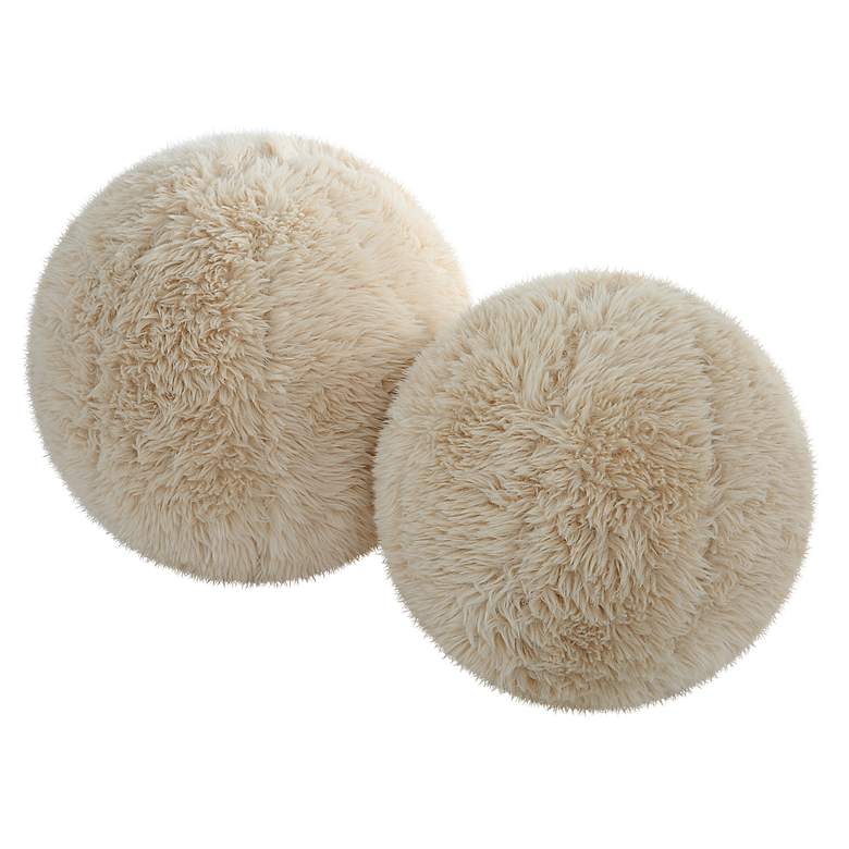 Image 2 Uttermost Abide Caramel Decorative Ball Pillows Set of 2