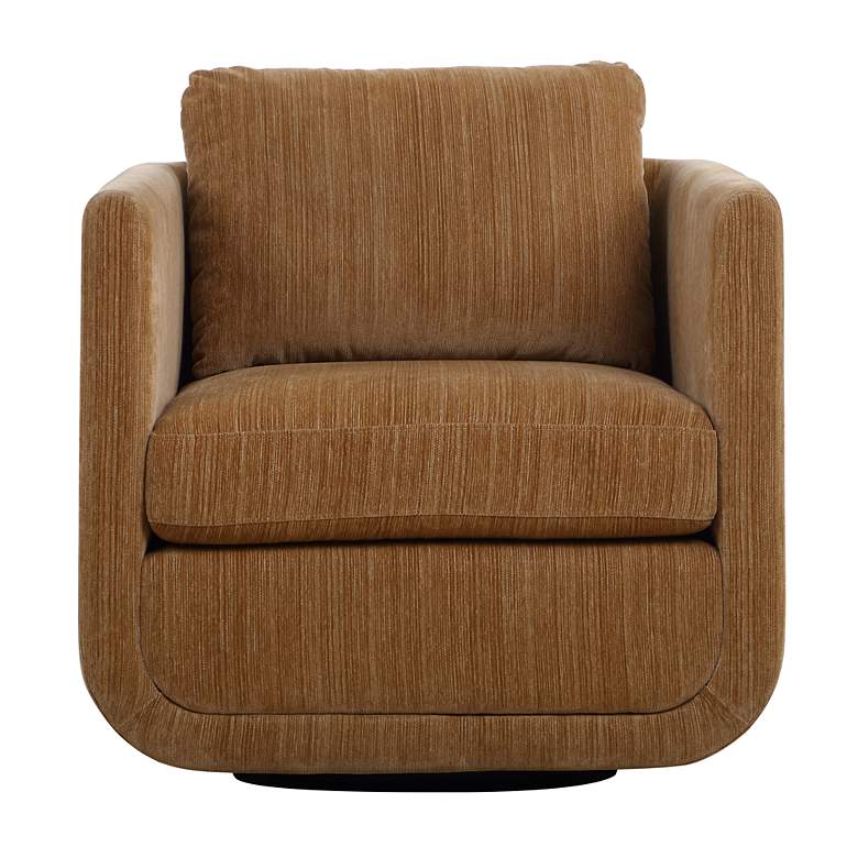 Image 2 Uttermost Abound Ginger Chenille Swivel Chair