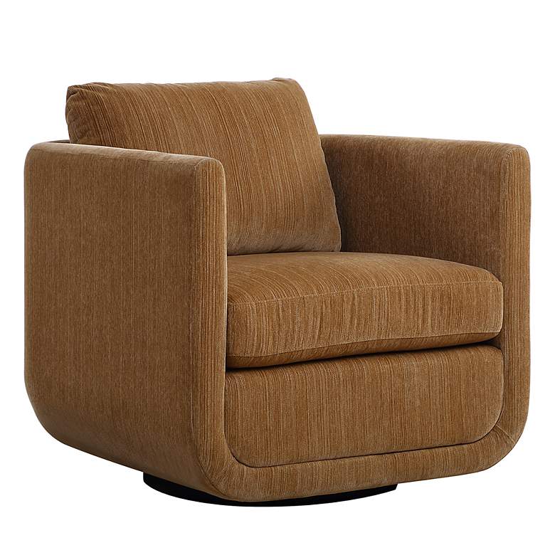 Image 5 Uttermost Abound Ginger Chenille Swivel Chair more views