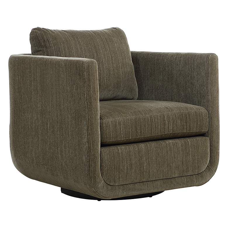 Image 4 Uttermost Abound Herb Chenille Swivel Chair more views