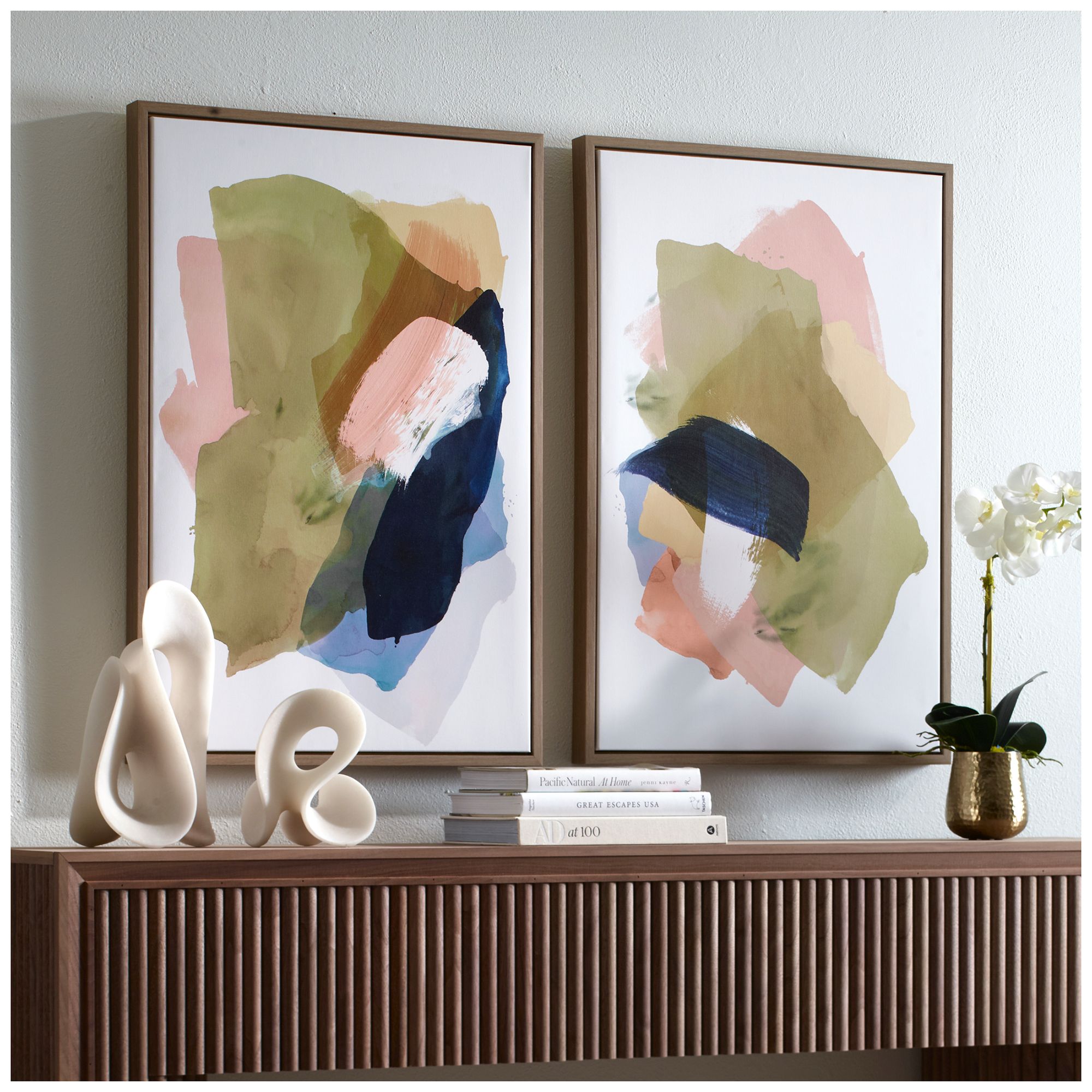 Image 3 Uttermost Abstract Afternoon 2-Piece Framed Canvas Wall Art more views