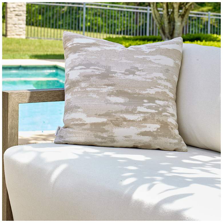 Image 1 Uttermost Abstract Waves 20" Indoor-Outdoor Pillow