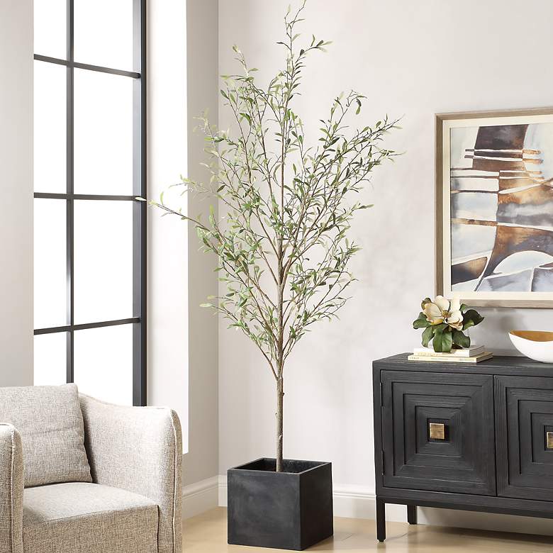 Image 1 Uttermost Abundance 90 1/2" Potted Olive