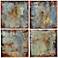 Uttermost Accent Tiles 20" Square Wall Art Set of 4