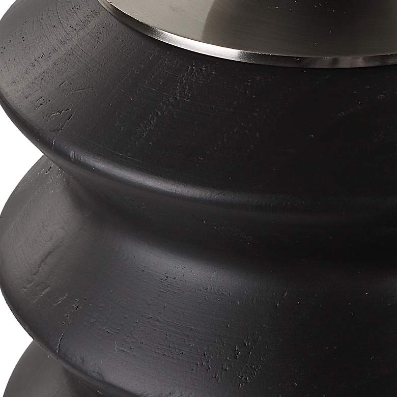 Image 4 Uttermost Accordion Black Stained Wood Containers Set of 2 more views