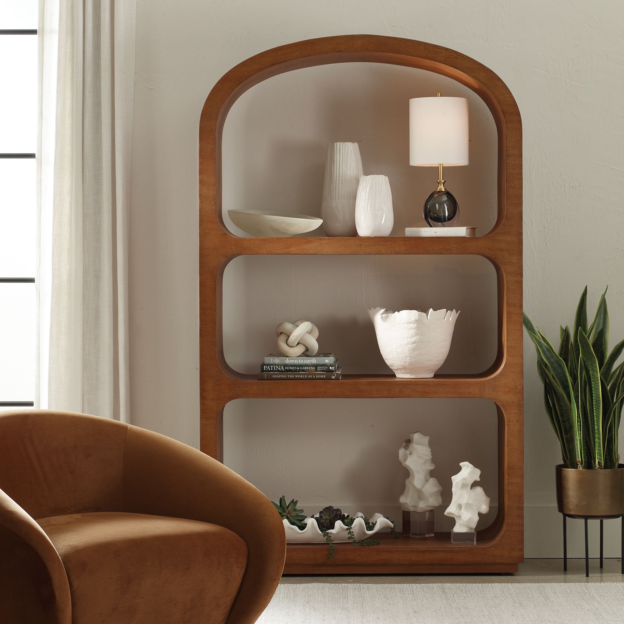 Image 6 Uttermost Achley 80" H x 40" W x 15" D Mango Etagere more views