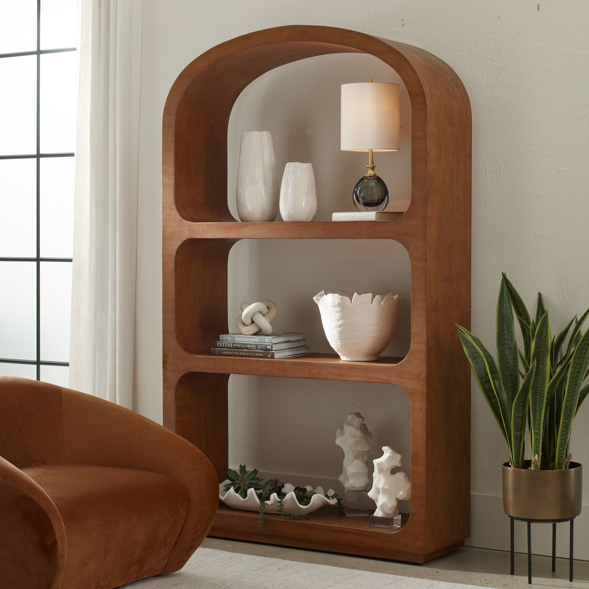 Image 7 Uttermost Achley 80" H x 40" W x 15" D Mango Etagere more views