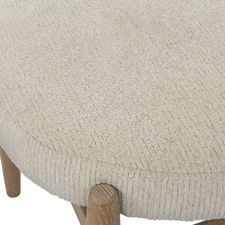 Image 7 Uttermost Acrobat 24 1/2"W Textured Off-White Fabric Bench more views