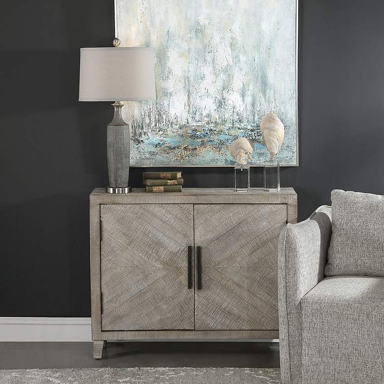 Image 3 Uttermost Adalind 40"W White Washed 2-Door Accent Cabinet more views