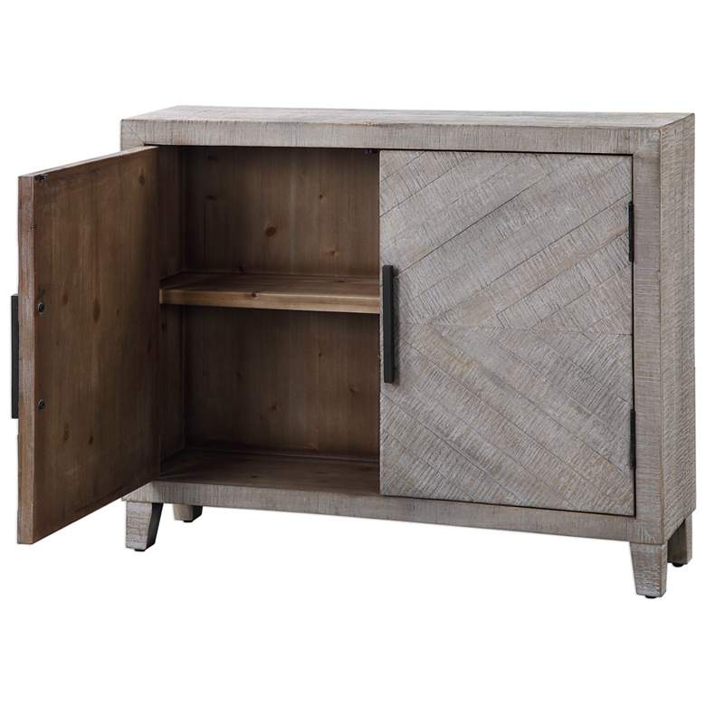 Image 4 Uttermost Adalind 40"W White Washed 2-Door Accent Cabinet more views