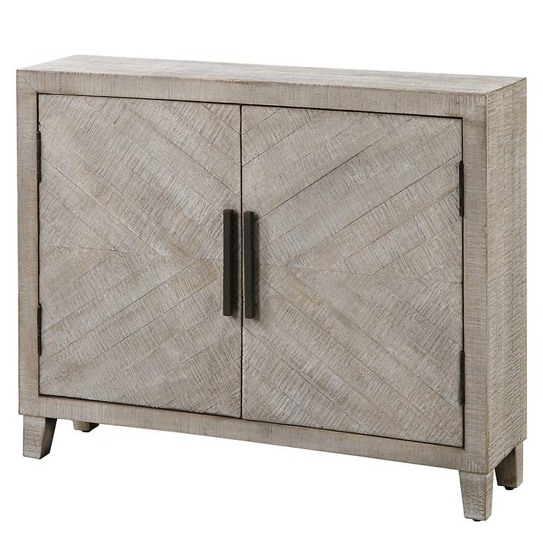 Image 4 Uttermost Adalind 40 inchW White Washed 2-Door Accent Cabinet more views