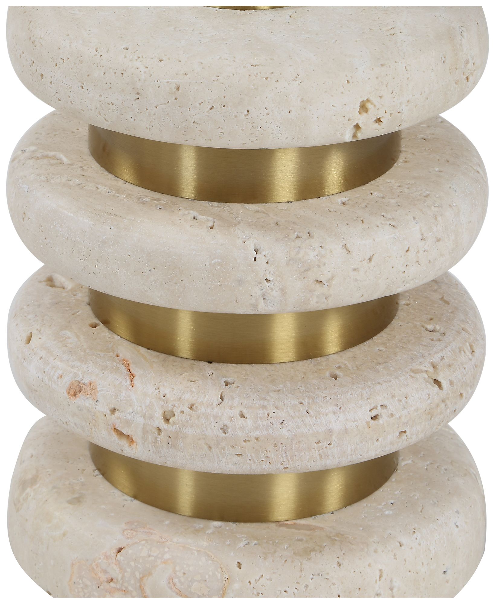 Image 5 Uttermost Adames 12" Wide x 24" High Metal and Travertine Drink Table more views
