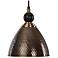 Uttermost Adastra 12" Wide Hammered Antique Brass Dome Mini Pendant