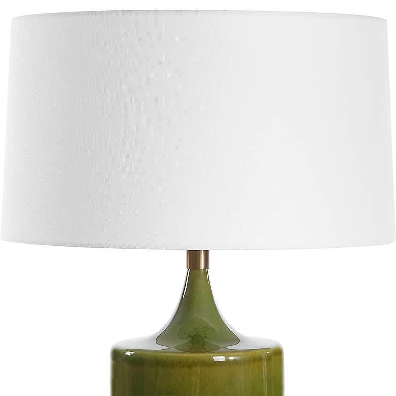 Image 4 Uttermost Adela 28 3/4" Ceramic Glaze Crackled Moss Green Table Lamp more views