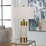 1_Uttermost Adelia 30 1/2" Brass and Ivory Crackle Ceramic Table Lamp