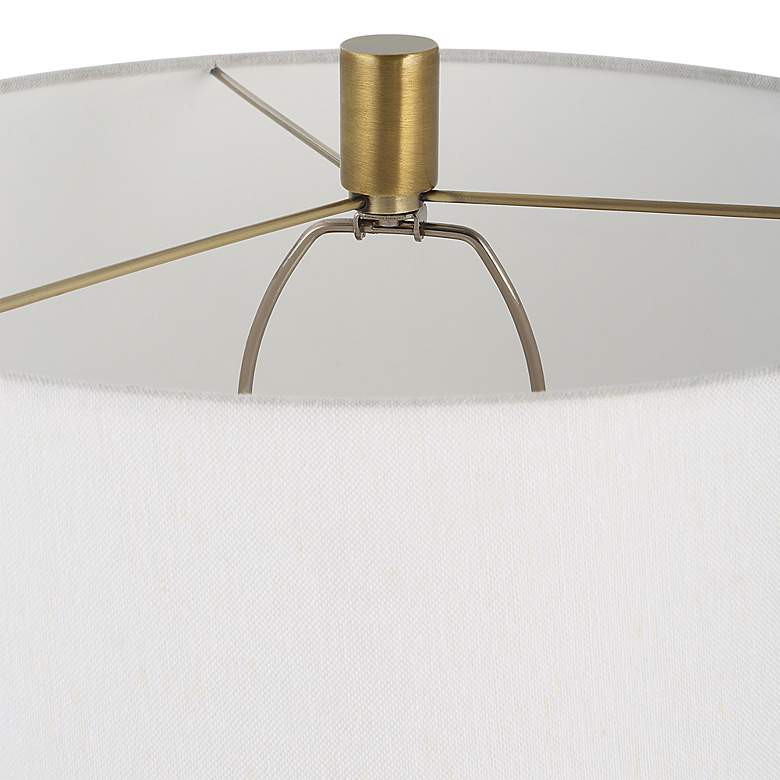 Image 7 Uttermost Adelia 30 1/2" Brass and Ivory Crackle Ceramic Table Lamp more views
