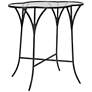 Uttermost Adhira 24"W Aged Black and Glass Top Accent Table