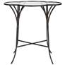 Uttermost Adhira 24"W Aged Black and Glass Top Accent Table