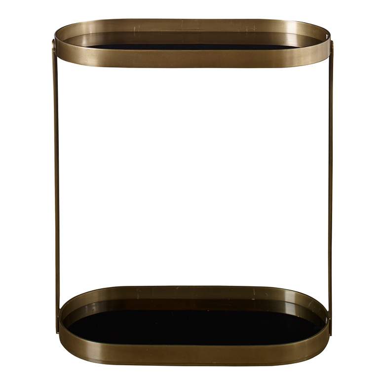 Image 3 Uttermost Adia 23" Wide Black Glass Side Table more views