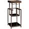 Uttermost Adia Dark Bronze Metal with Black Glass Bar Stand