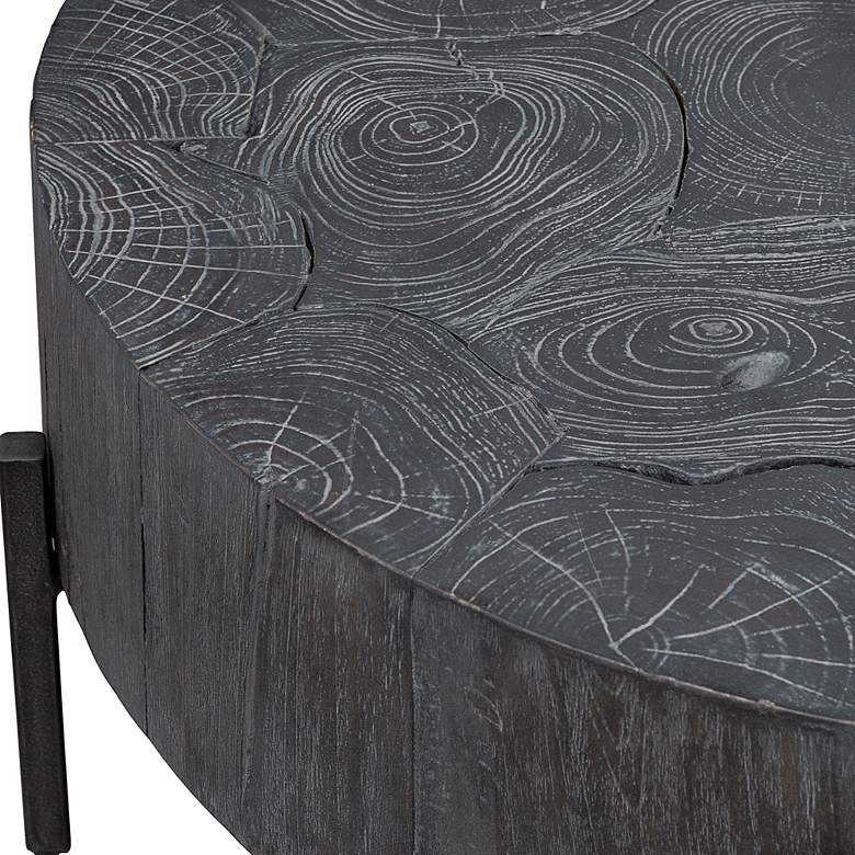 Image 6 Uttermost Adjoin 33.54" Wide x 14.37" High Rustic Black Coffee Ta more views