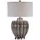 Uttermost Adler Smoky Gray Glaze Ceramic Table Lamp